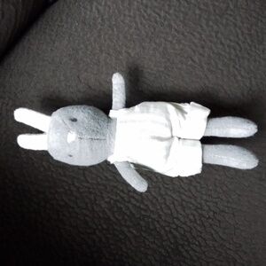 Alimrose Baby Benny Chambray Stripe Stuffed Bunny 25cm